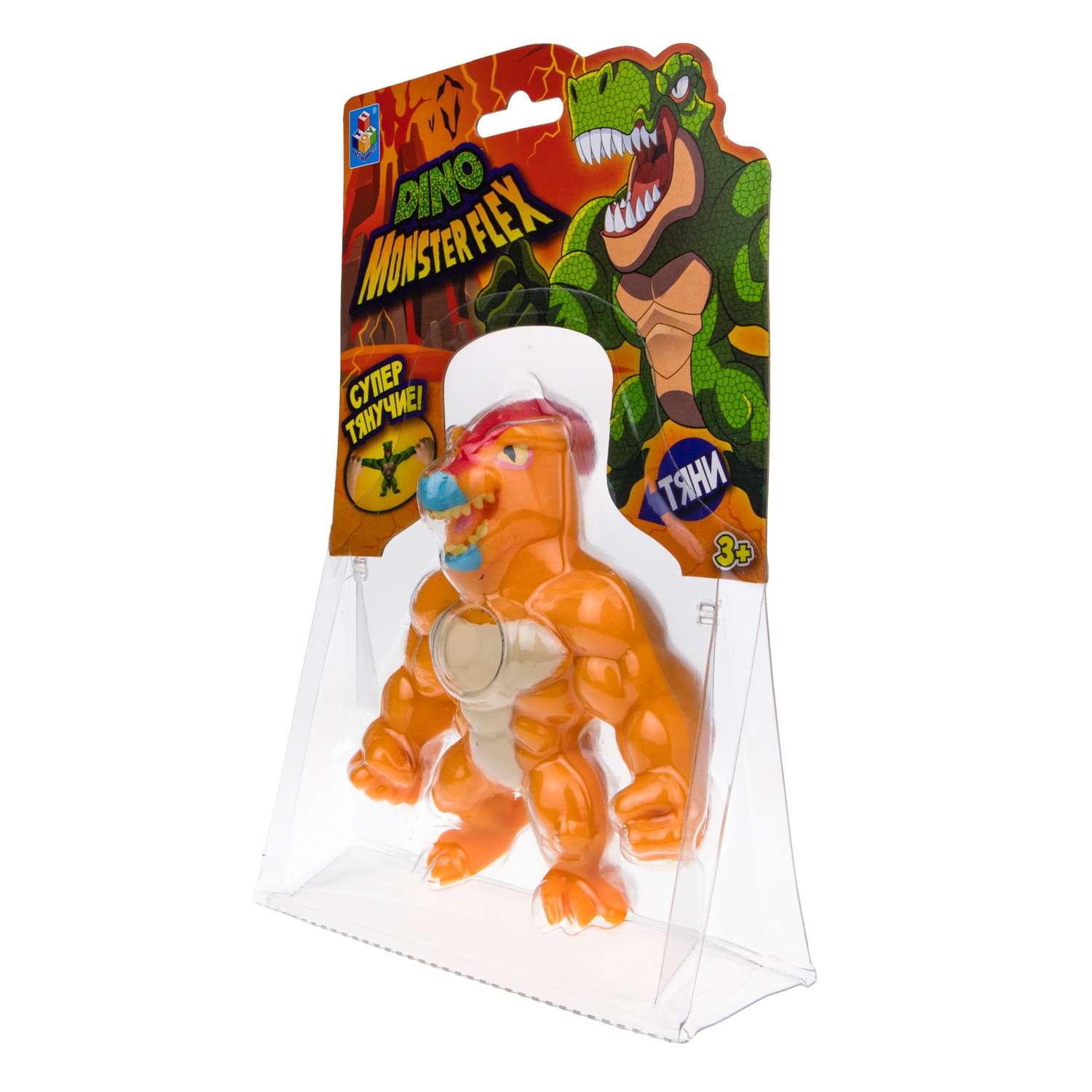 Игрушка-тягун 1Toy Monster Flex Dino Дилофозавр Т22691-10 - фото 5