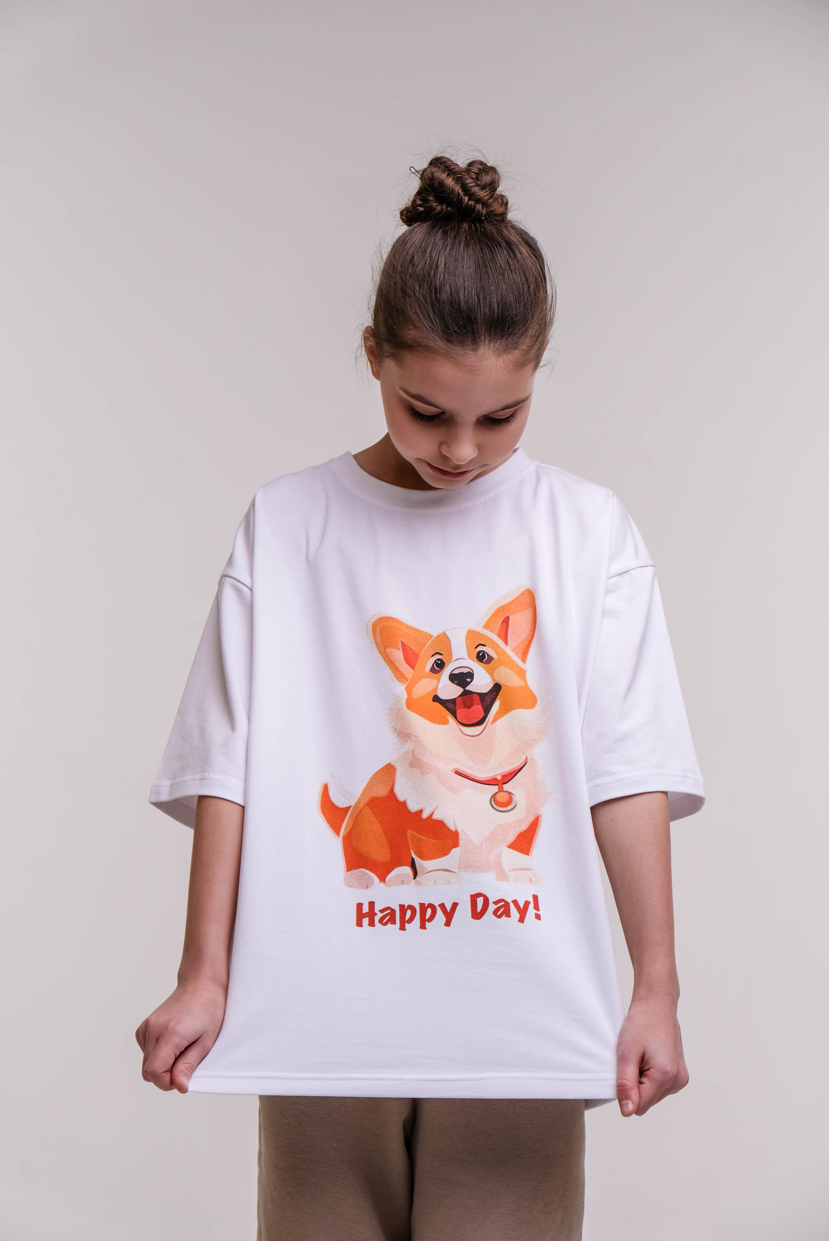 Футболка IRINA EGOROVA FUT-Kids-print-Corgi_белый - фото 8