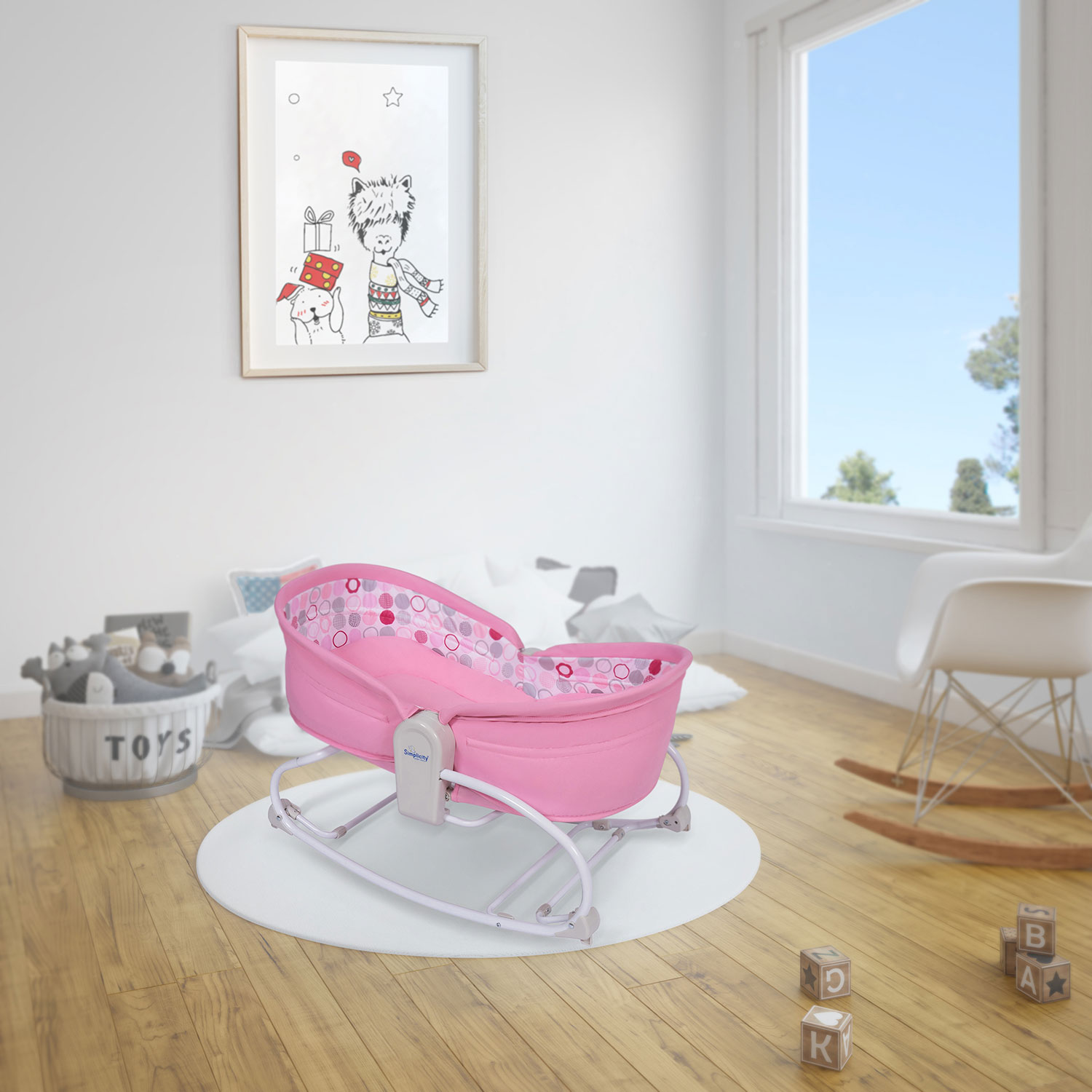 Колыбель SIMPLICITY 3010 Elite Pink Circles SIM_3010E_116 - фото 14