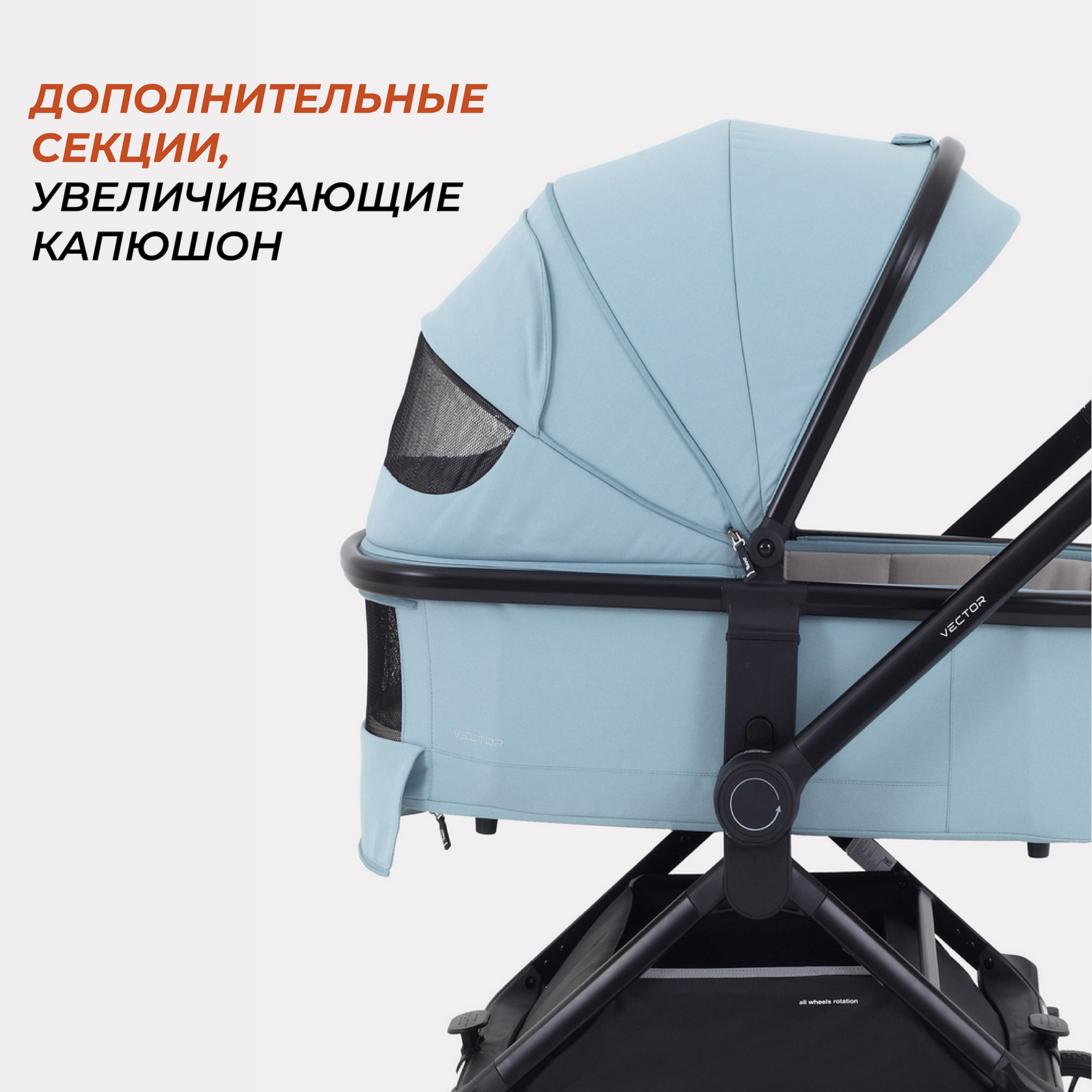 Коляска всесезонная 2в1 Rant Vector RA322 Blue - фото 3