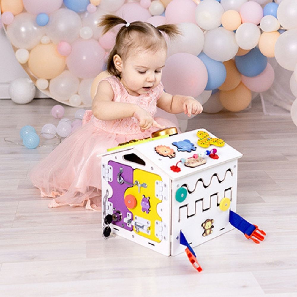 Бизиборд KimToys Домик со светом Малышок игрушка для девочек и мальчиков - фото 8