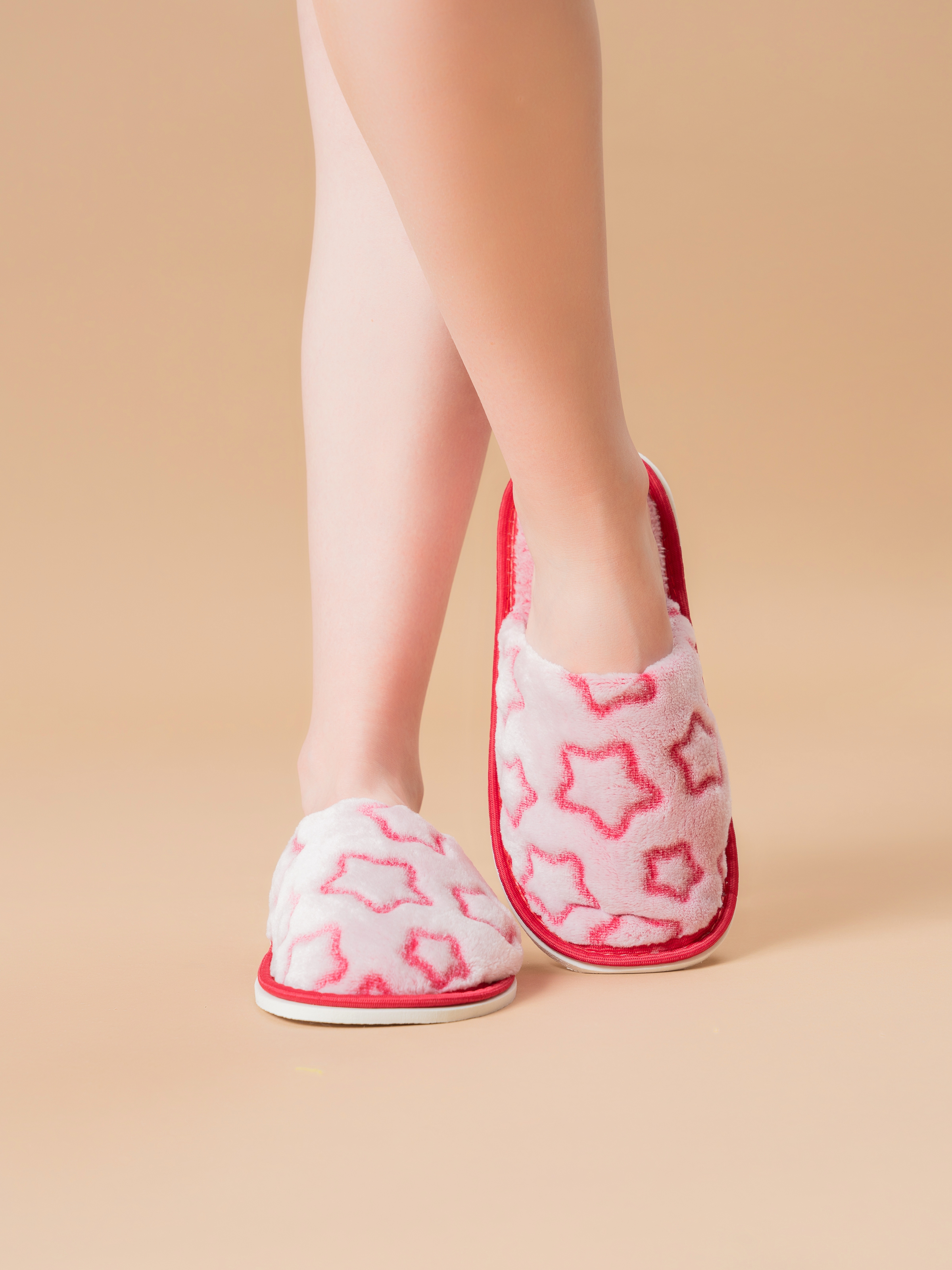Тапочки IVShoes С-6ЖВТ-МР/звезды/бордовый - фото 1