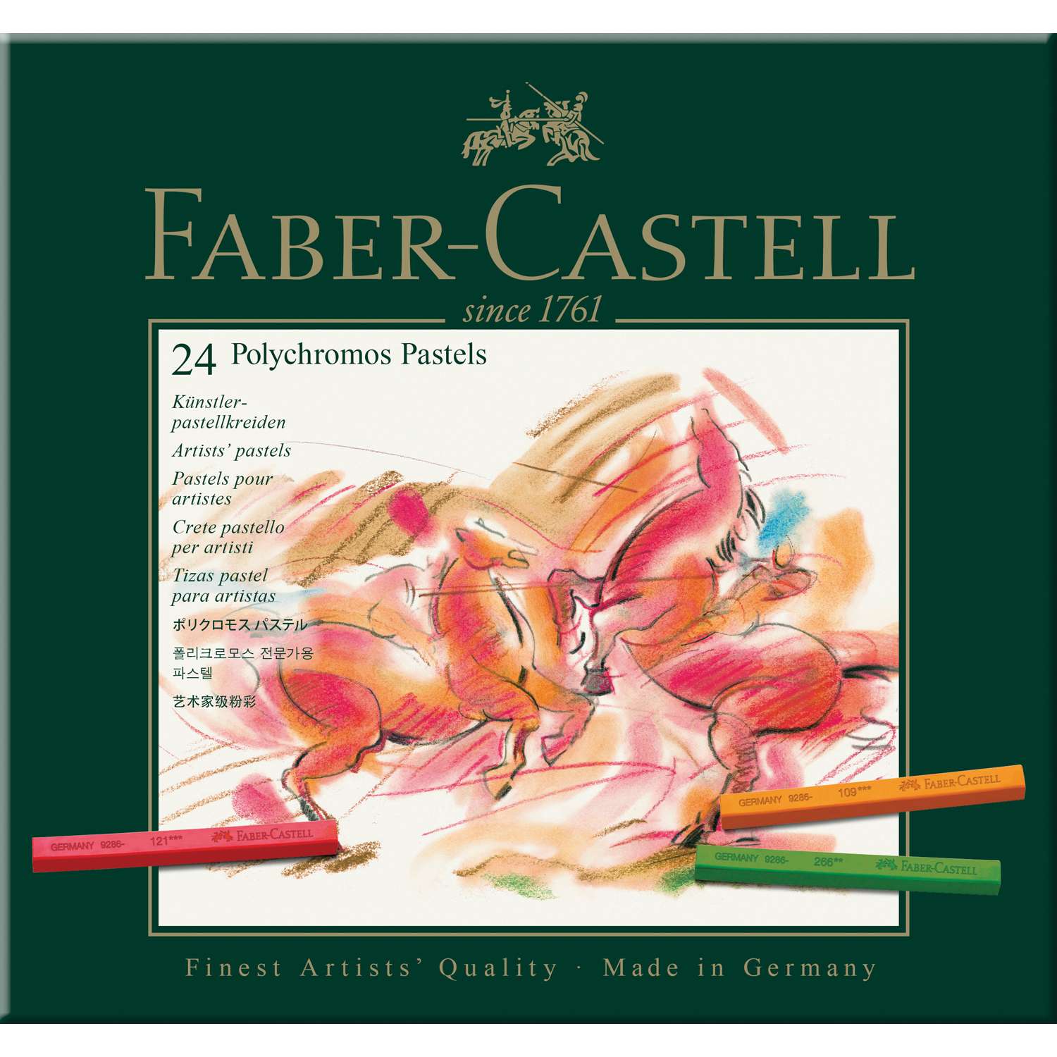 Пастель FABER CASTELL художественная Polychromos 24цвета - фото 1
