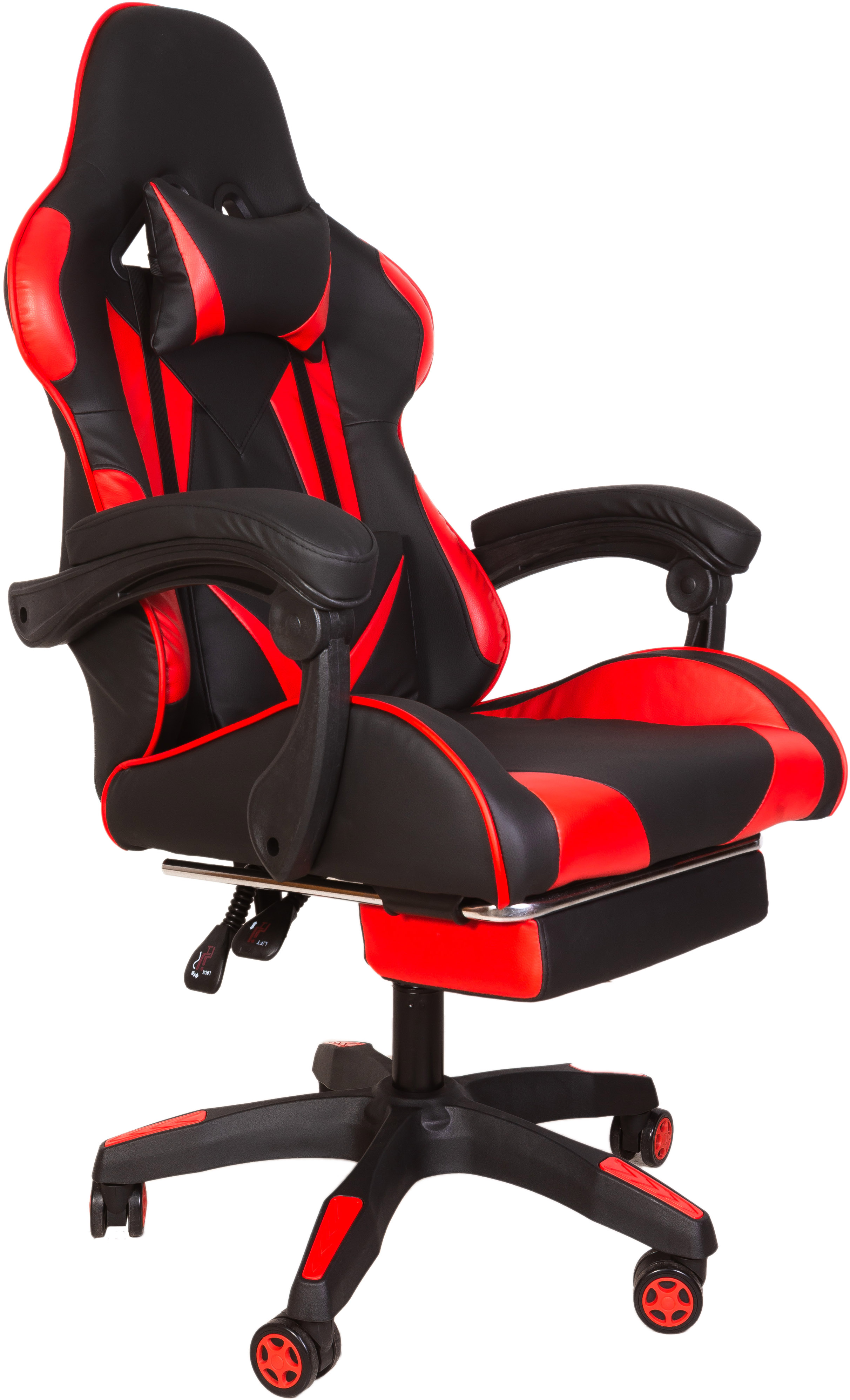 Компьютерное кресло GRAMBER чёрно-красный экокожа - фото 4
