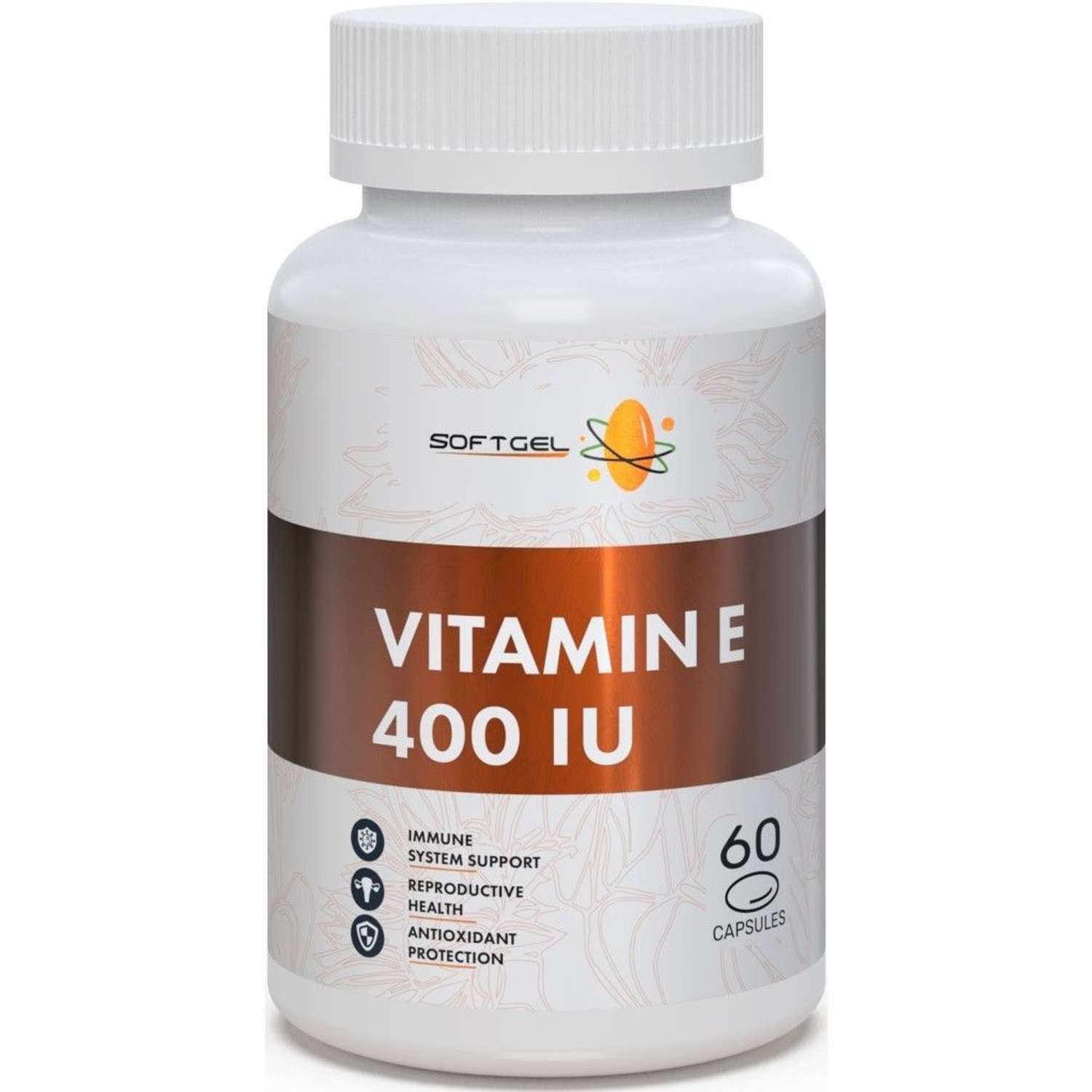 Витамин E 400 ME 400 мг SOFTGEL Токоферол 60 капсул - фото 2