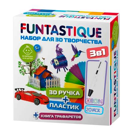 3D-ручка FUNTASTIQUE Xeon Белый RP800A WH-PLA-20-SB