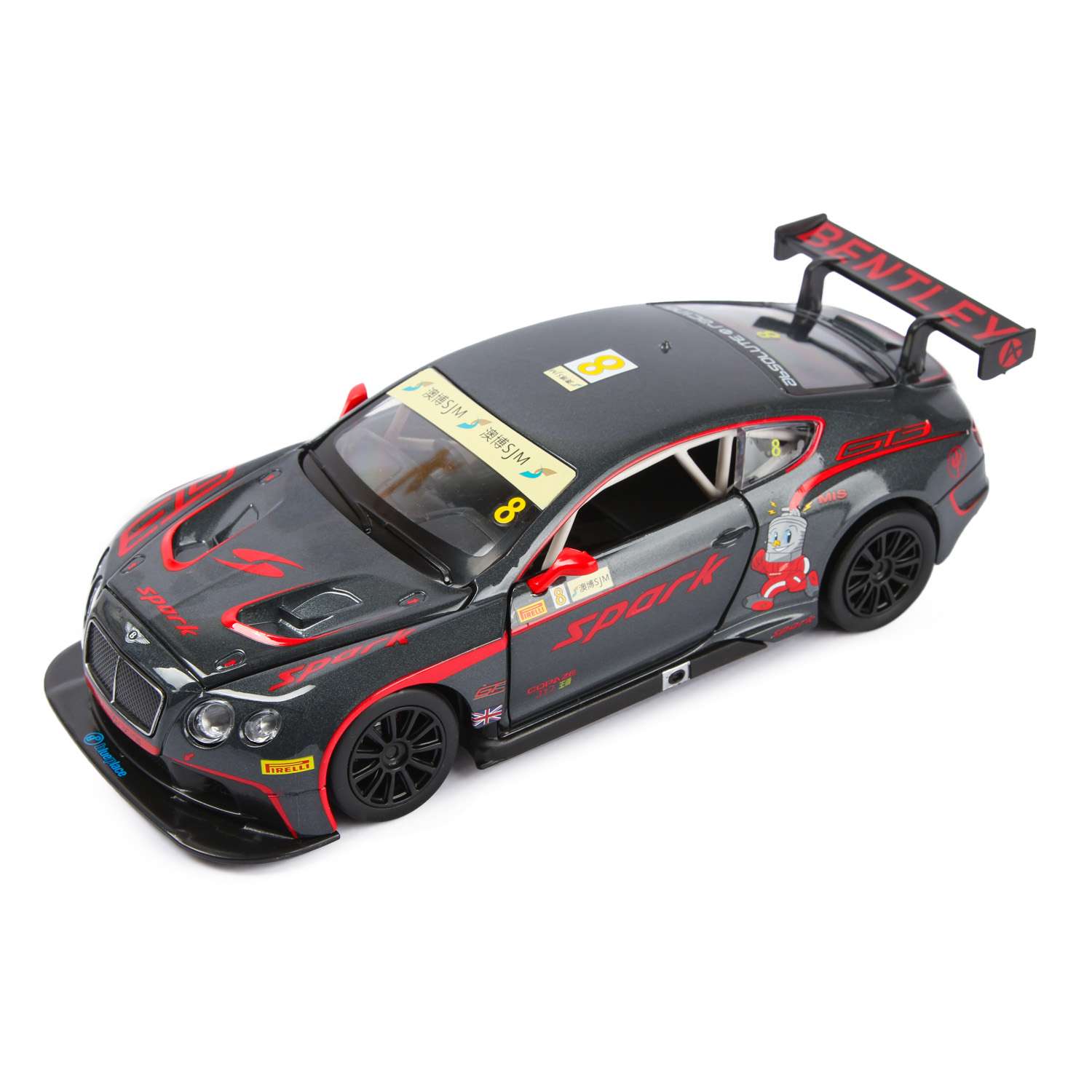 Машинка Mobicaro 1:24 Bentley Continental GT3 Concept Серебристо-серая 68267A 68267A - фото 1