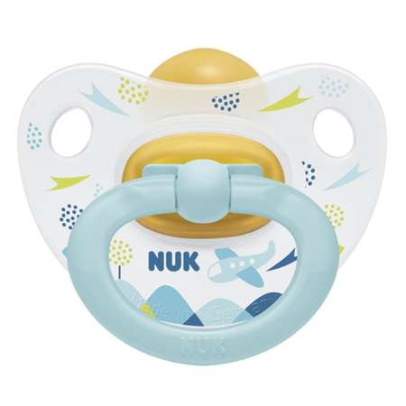 Пустышка Nuk Happy Kids Самолетик с 6месяцев 10734019