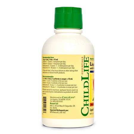 Витамины для детей ChildLife Кальций с магнием жидкость флакон 473 мл