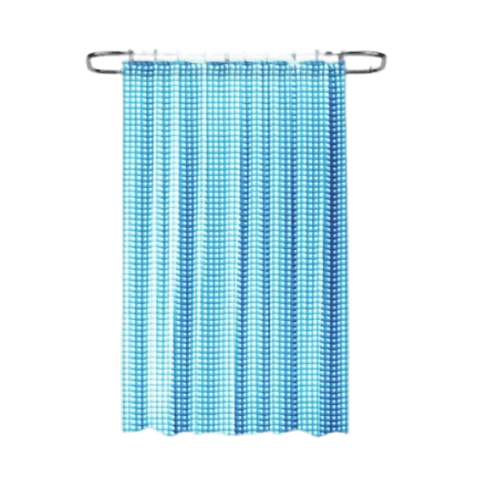 Штора для ванной комнаты ZDK Homium Bath Neo цвет голубой размер 180*180 см