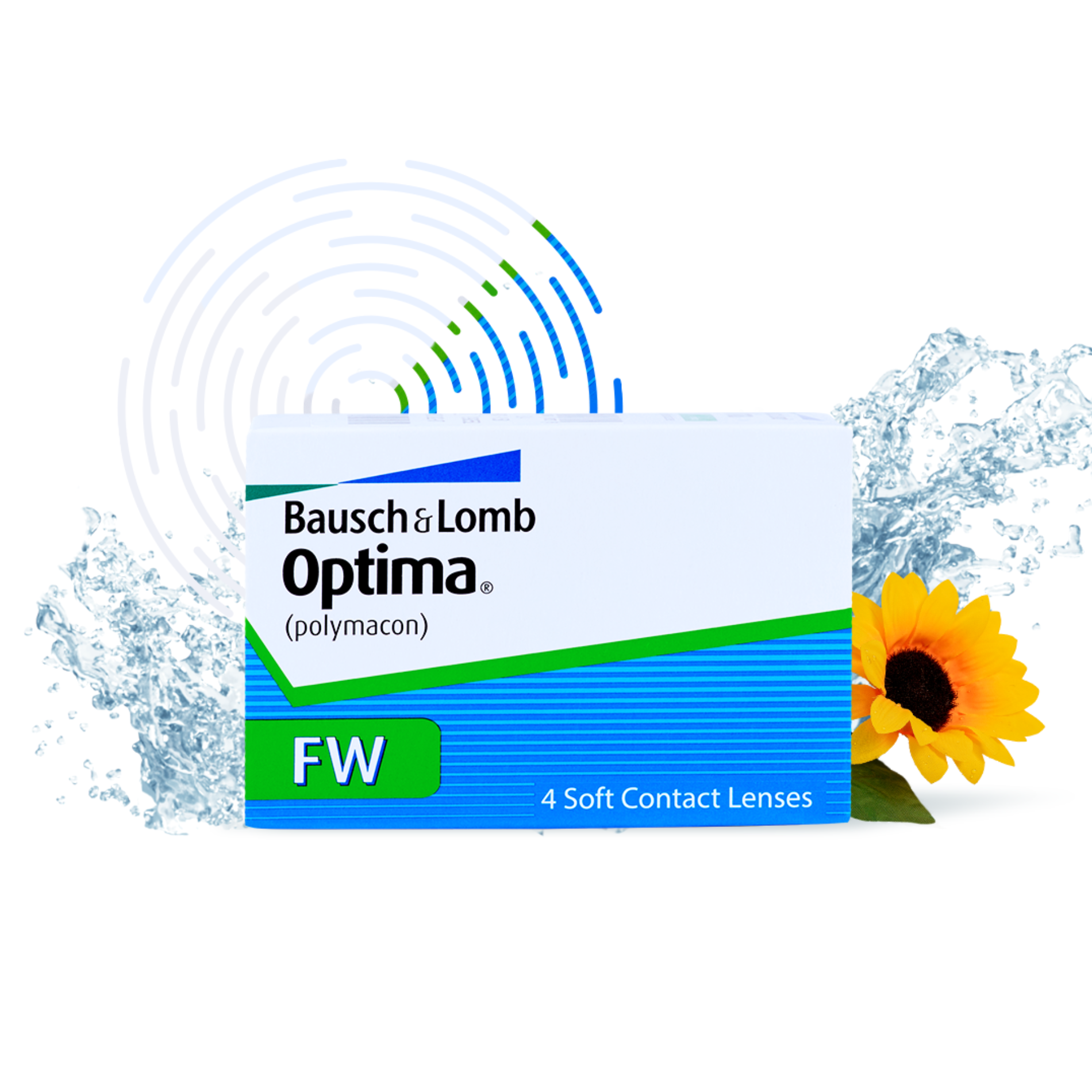 Контактные линзы Bausch+Lomb Optima FW 4 pk (квартальные) R 8.4 / D -3.50 - фото 1