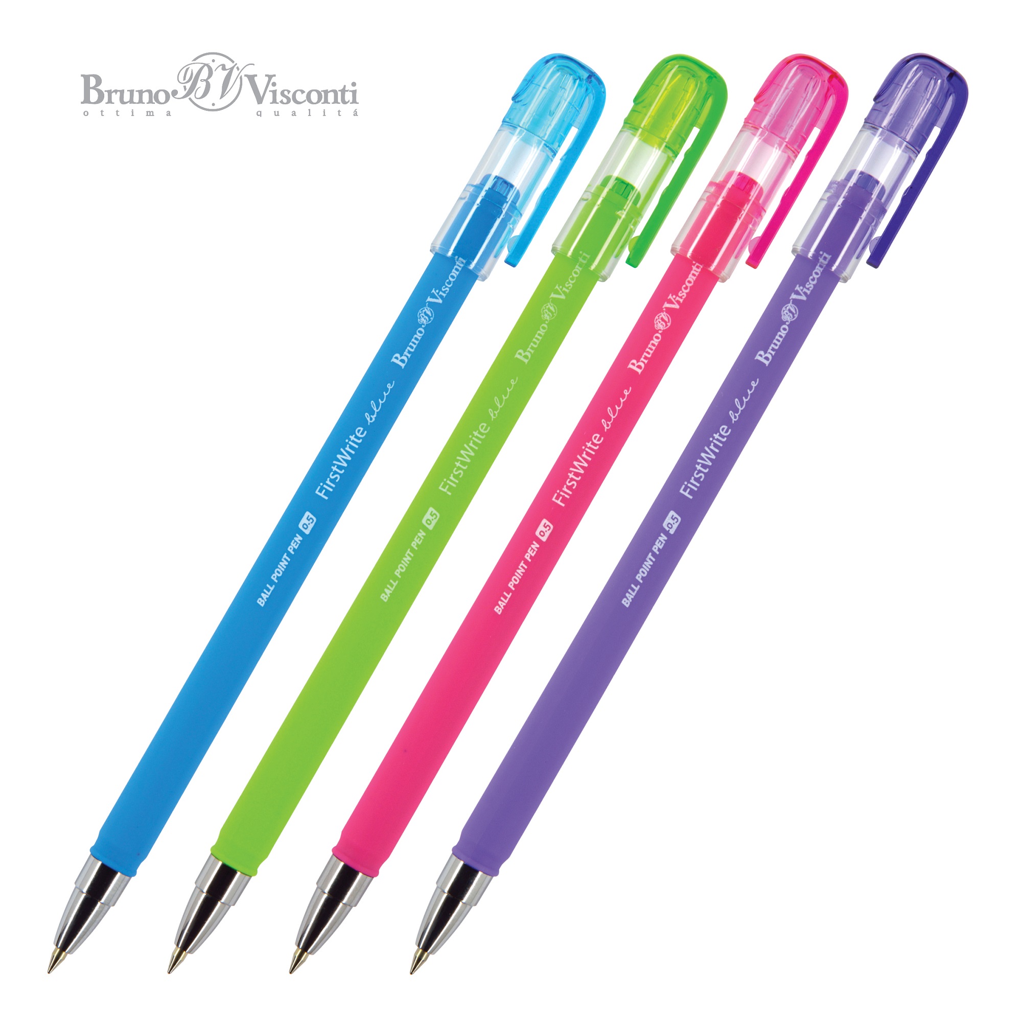 Набор из 24-х шариковых ручек Bruno Visconti FirstWrite Special синие - фото 3