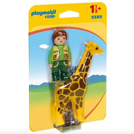 Набор фигурок Playmobil Смотритель зоопарка с жирафом