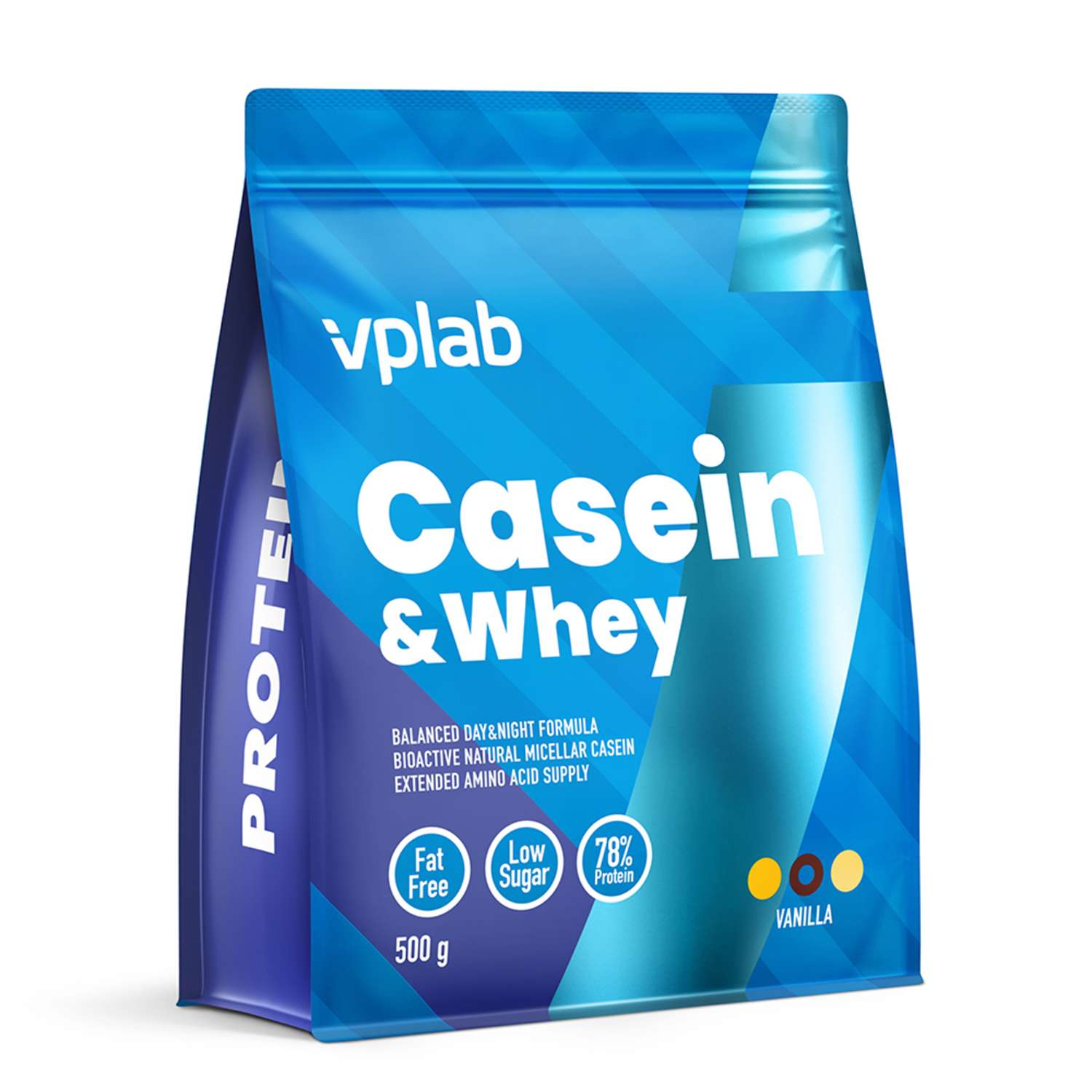 Биологически активная добавка VPLAB Casein Whey ваниль 500г - фото 1