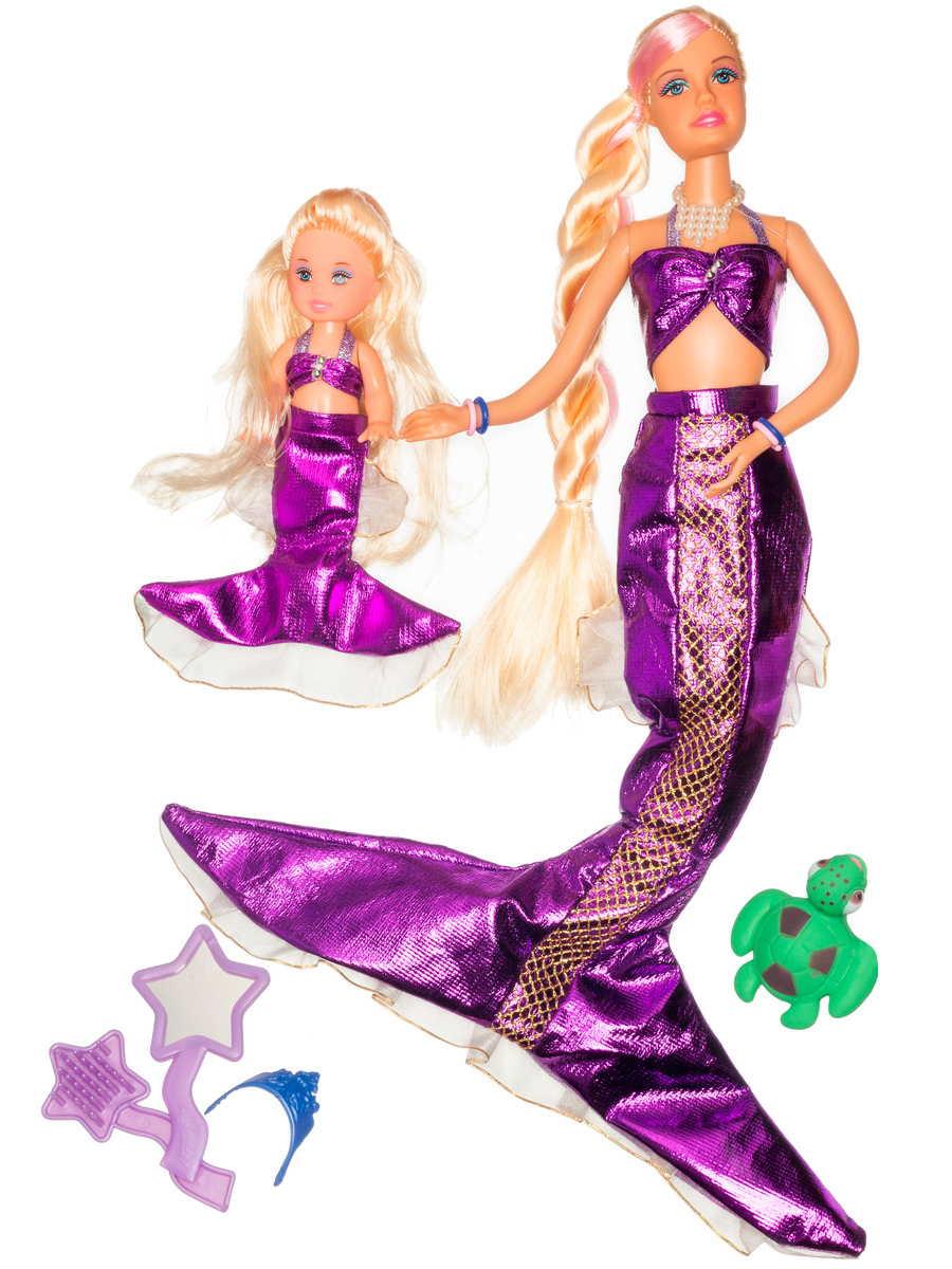 Набор кукол Defa Lucy Морские царевны в комплекте морское животное и аксессуары цвет фиолетовый 21011 //фиолетовый - фото 1