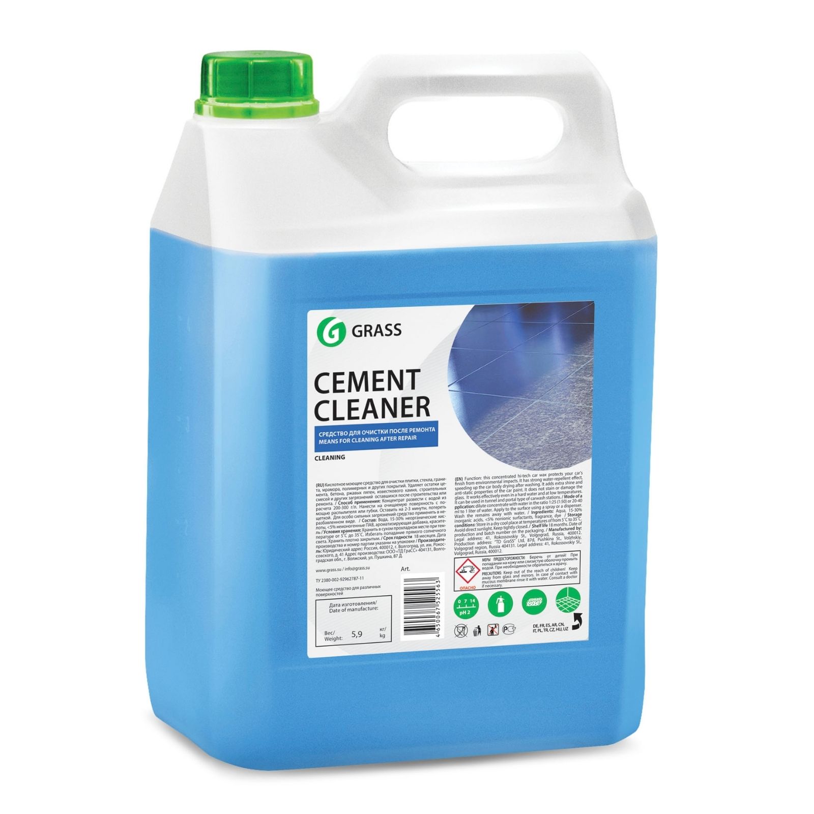 Очиститель после ремонта GraSS Cement Cleaner 5.5 кг - фото 1