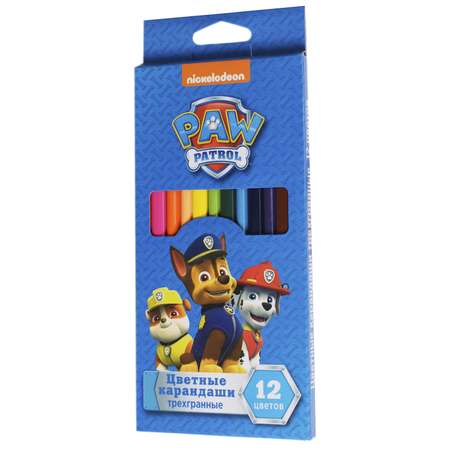 Карандаши Росмэн PAW Patrol Трехгранные 12цветов 33990