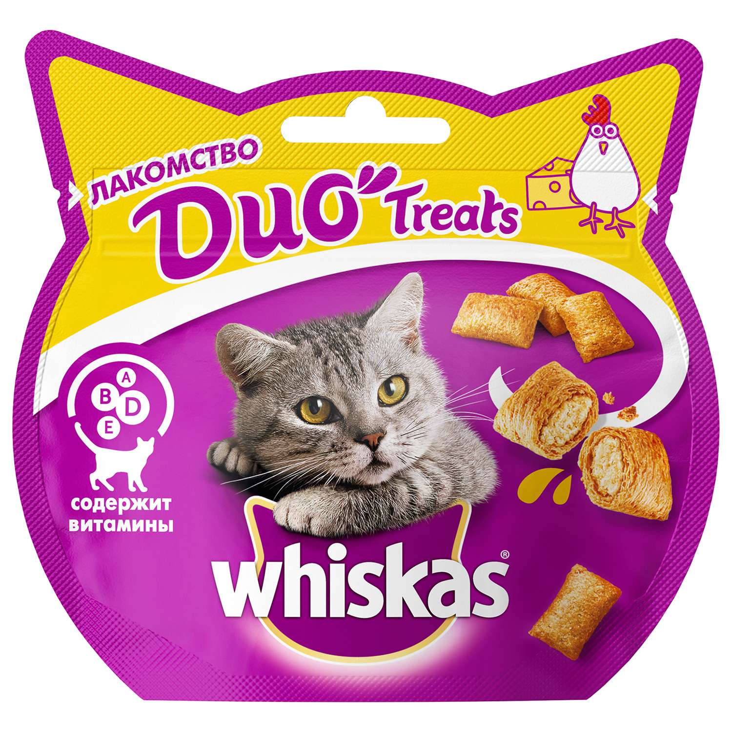 Лакомство для кошек Whiskas Duo с курицей и сыром 40г - фото 1