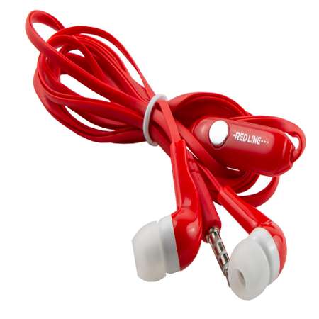 Наушники RedLine проводные Stereo Headset E01 красные
