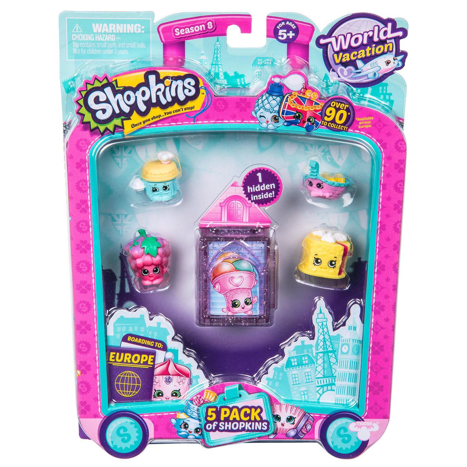 Набор фигурок Shopkins 5шт Европа в непрозрачной упаковке (Сюрприз) - фото 3