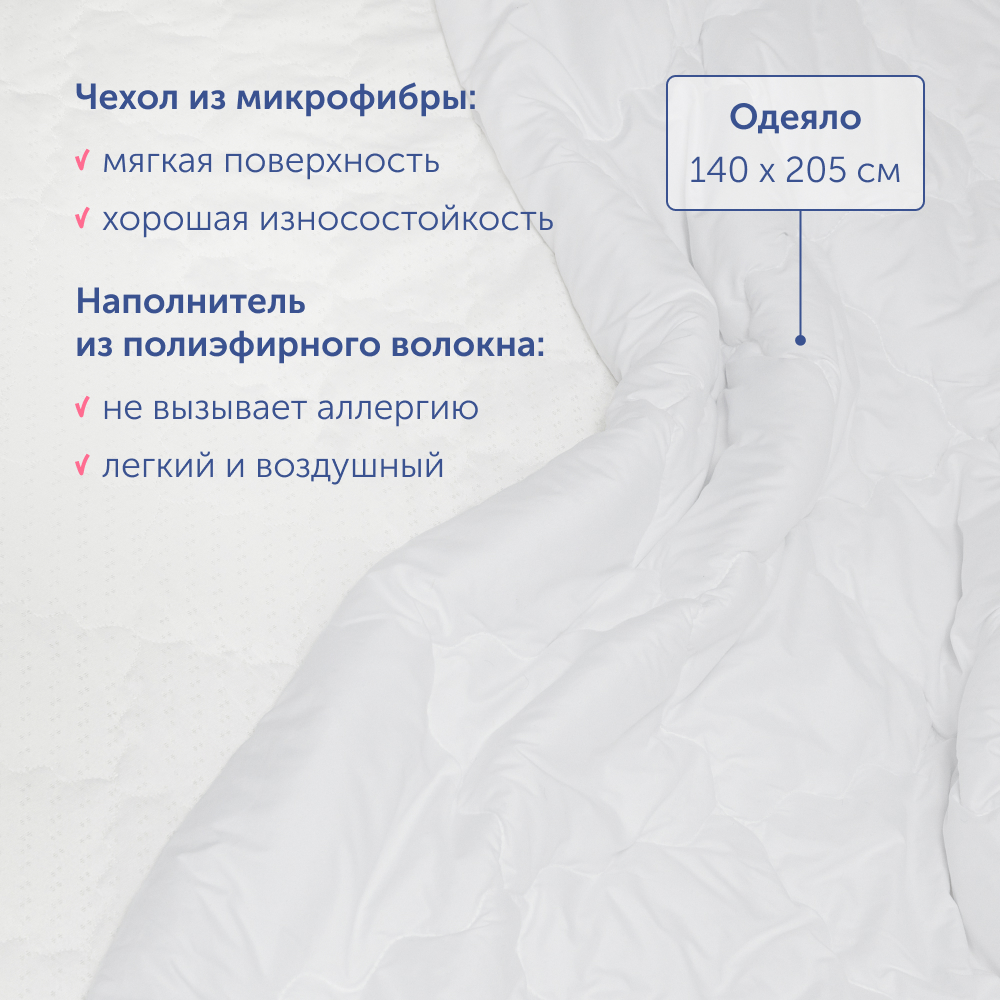 Комплект buyson BuyCute: одеяло 140х205 см + подушка 40х60 см - фото 4