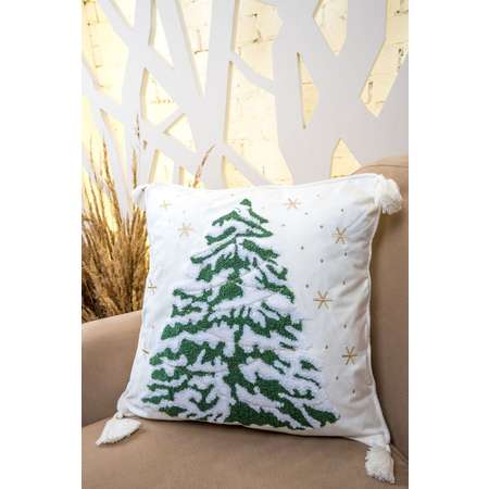 Чехол для подушки Arya Home Collection 45x45 Snowland Белый