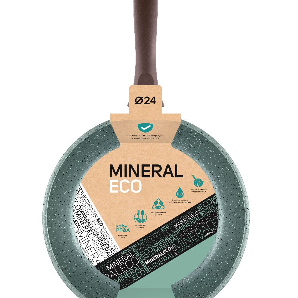 Сковорода НЕВА МЕТАЛЛ ПОСУДА 24 см Mineral ECO - фото 3