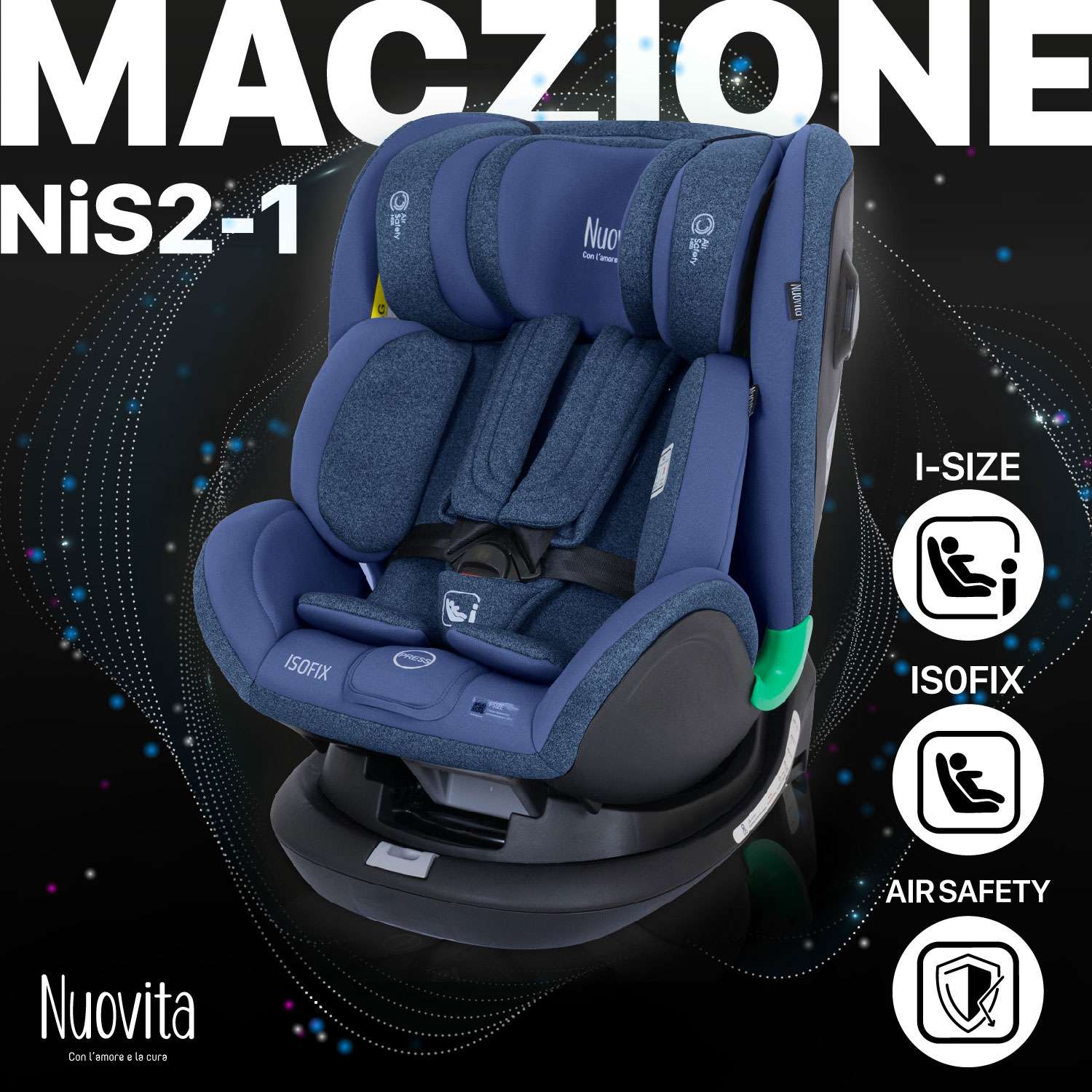Автокресло Nuovita Maczione NiS2-1 Синий - фото 2