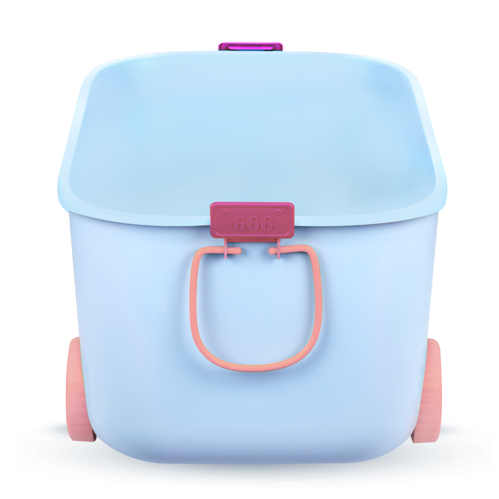 Ящик для хранения игрушек Solmax контейнер на колесиках 54х41.5х38 см голубой - фото 12