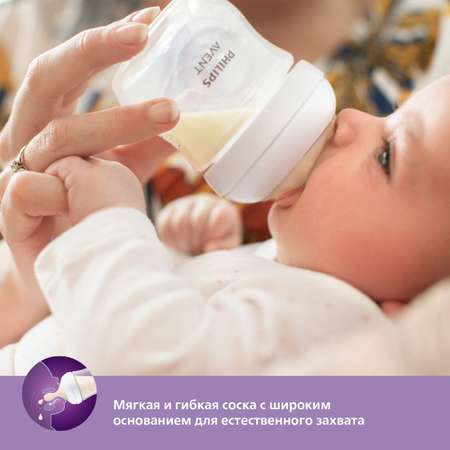 Бутылочка для кормления Philips Avent Natural Response 125мл с 0месяцев 2шт SCY900/02