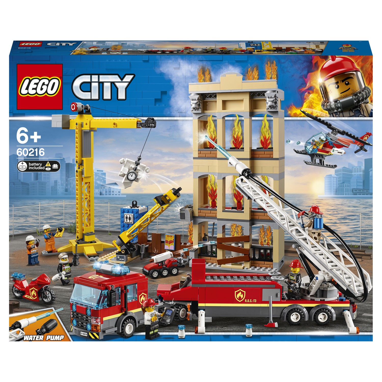 Конструктор LEGO City Fire Центральная пожарная станция 60216 купить по  цене 5999 ₽ в интернет-магазине Детский мир