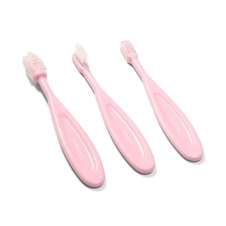 Набор зубных щеточек Babyono 3 шт Розовый 550