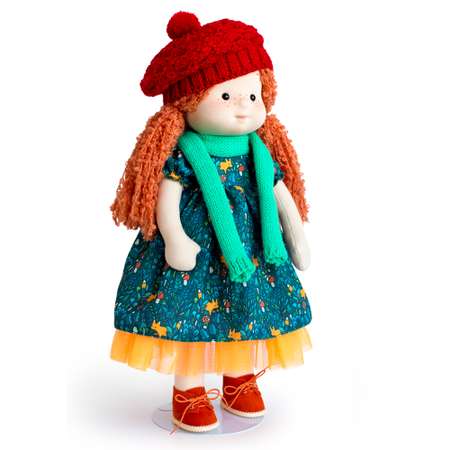 Мягкая кукла BUDI BASA Ива в шапочке и шарфе 38 см Minimalini Mm-Iva-02