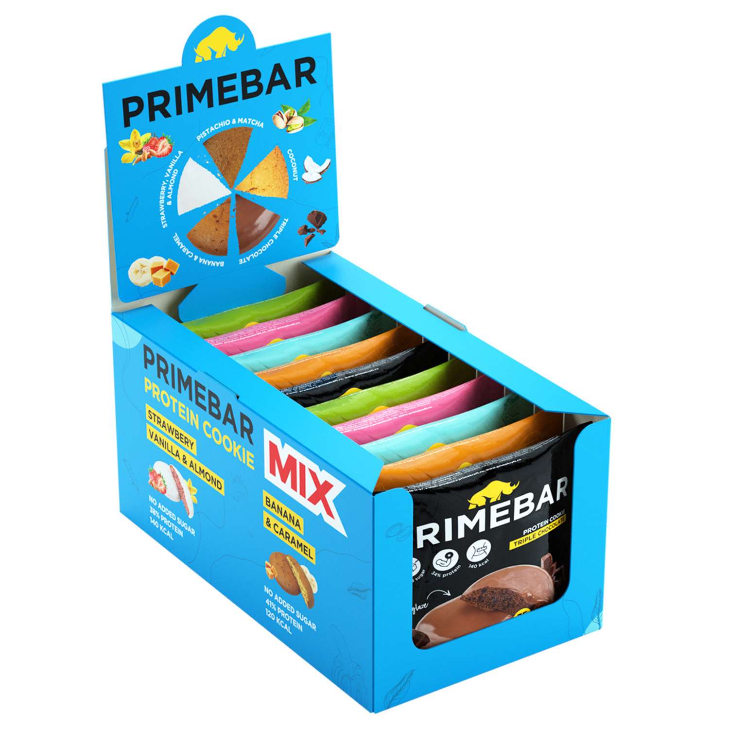 Печенье протеиновое Primebar Mix 35г*10шт - фото 2