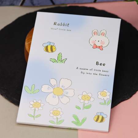 Зеркало настольное для макияжа iLikeGift Lovely rabbit blue