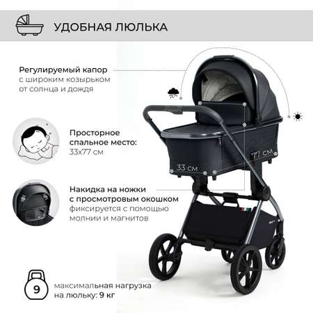 Коляска 2в1 Sweet Baby Elegante Black