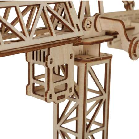 Сборная модель деревянная TADIWOOD Башенный кран 60 см. 102 детали