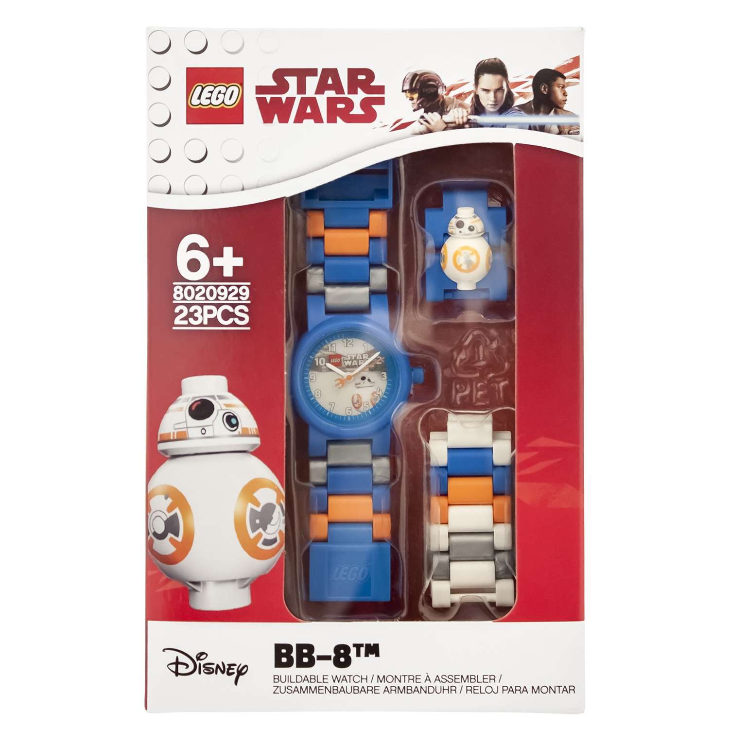 Аксессуар LEGO Star Wars Episode 7 Часы наручные аналоговые с минифигурой BB-8 на ремешке 8020929 - фото 2