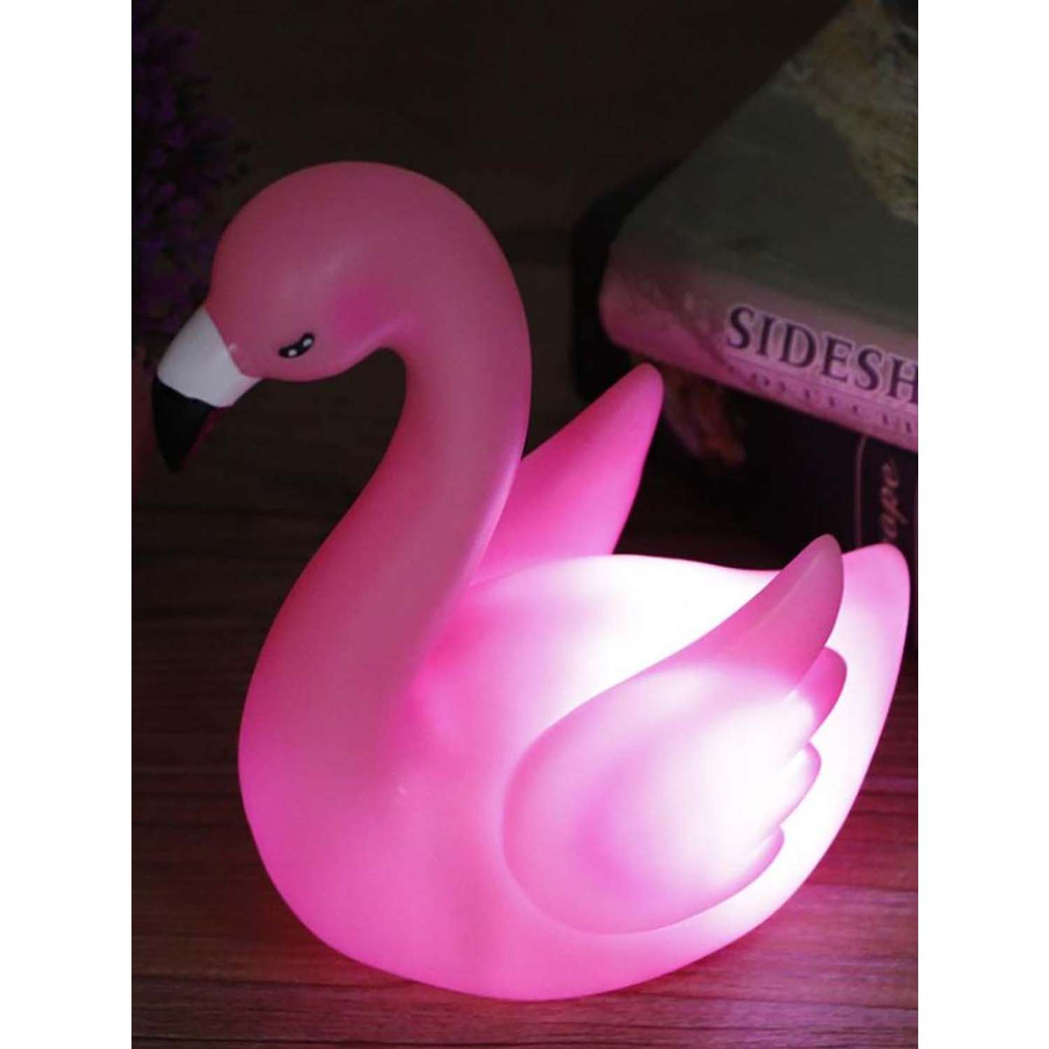 Лампа настольная светодиодная LATS ночник детский фламинго - фото 4