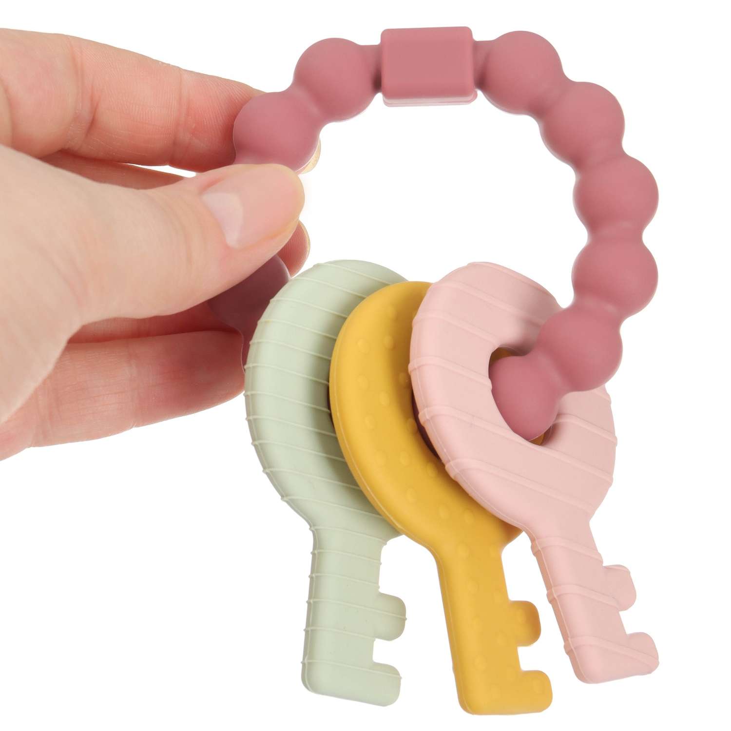 Прорезыватель силиконовый Mum and Baby «Ключики» цвет розовый - фото 6