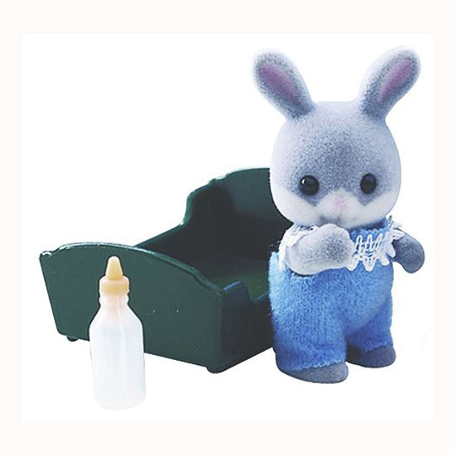 Малыш кролик Sylvanian Families 3405 в голубом комбинезончике - фото 1