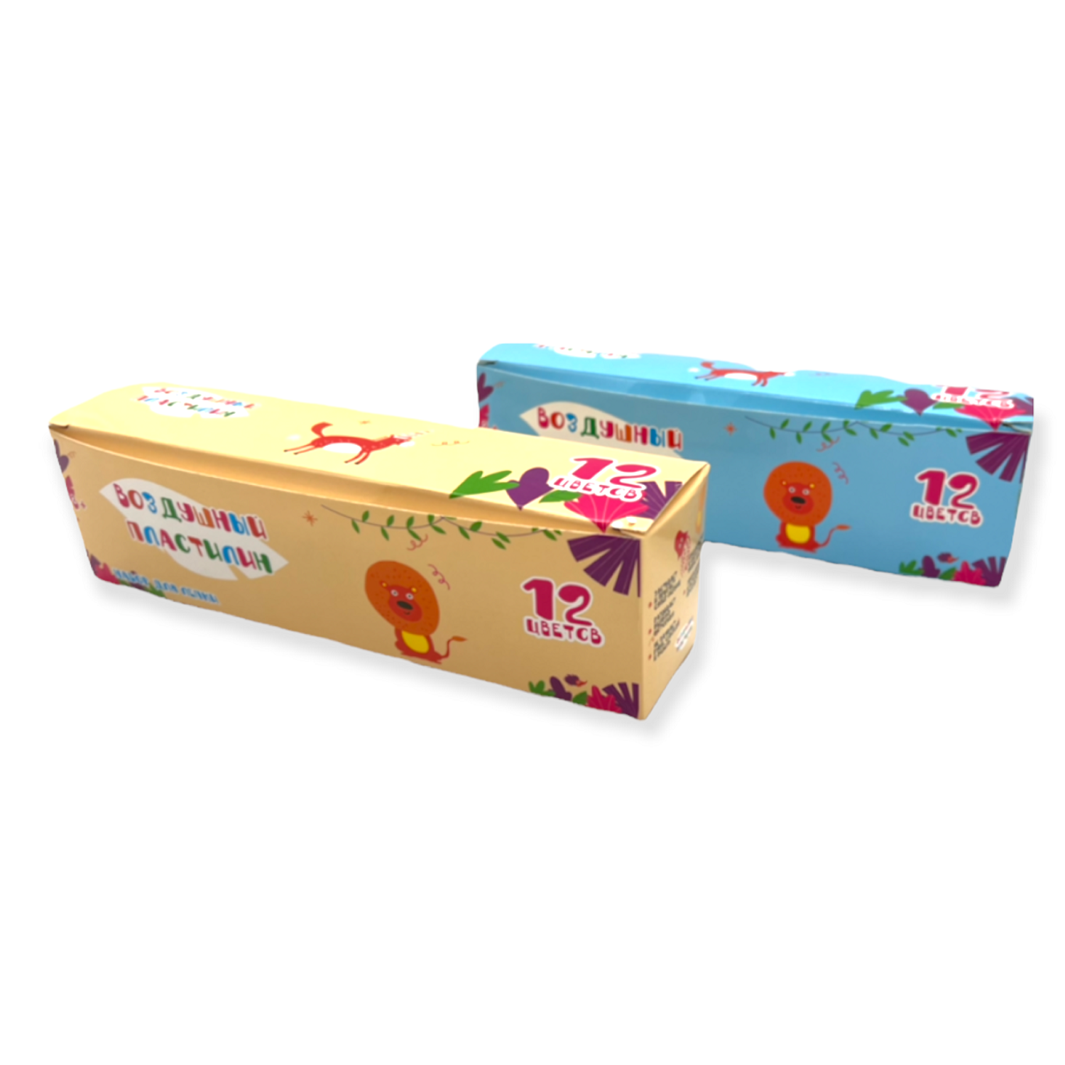 Воздушный пластилин Парам-пампам 12 цветов в подарочной упаковке с инструментами и глазками - фото 2