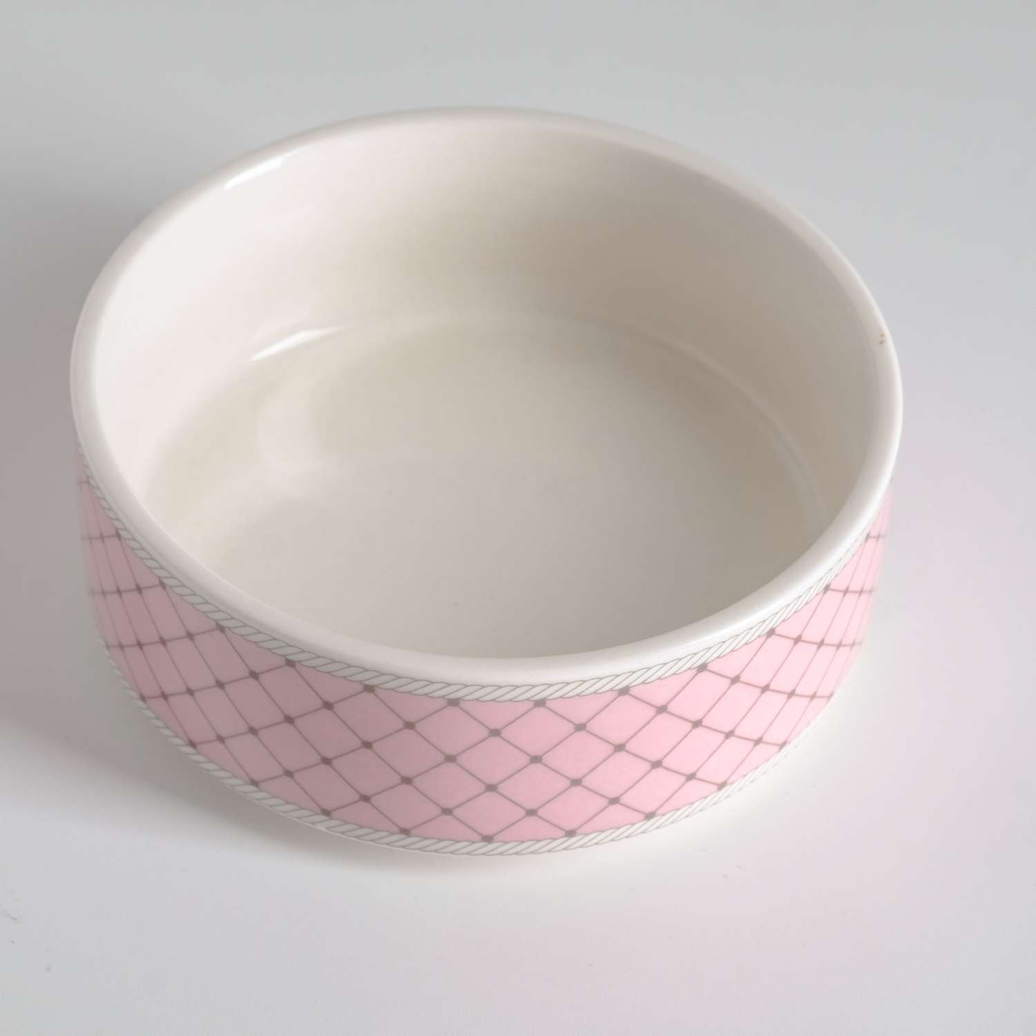 Миска Пижон керамическая Сеточка 10.5х4 см розовая 330 мл - фото 2