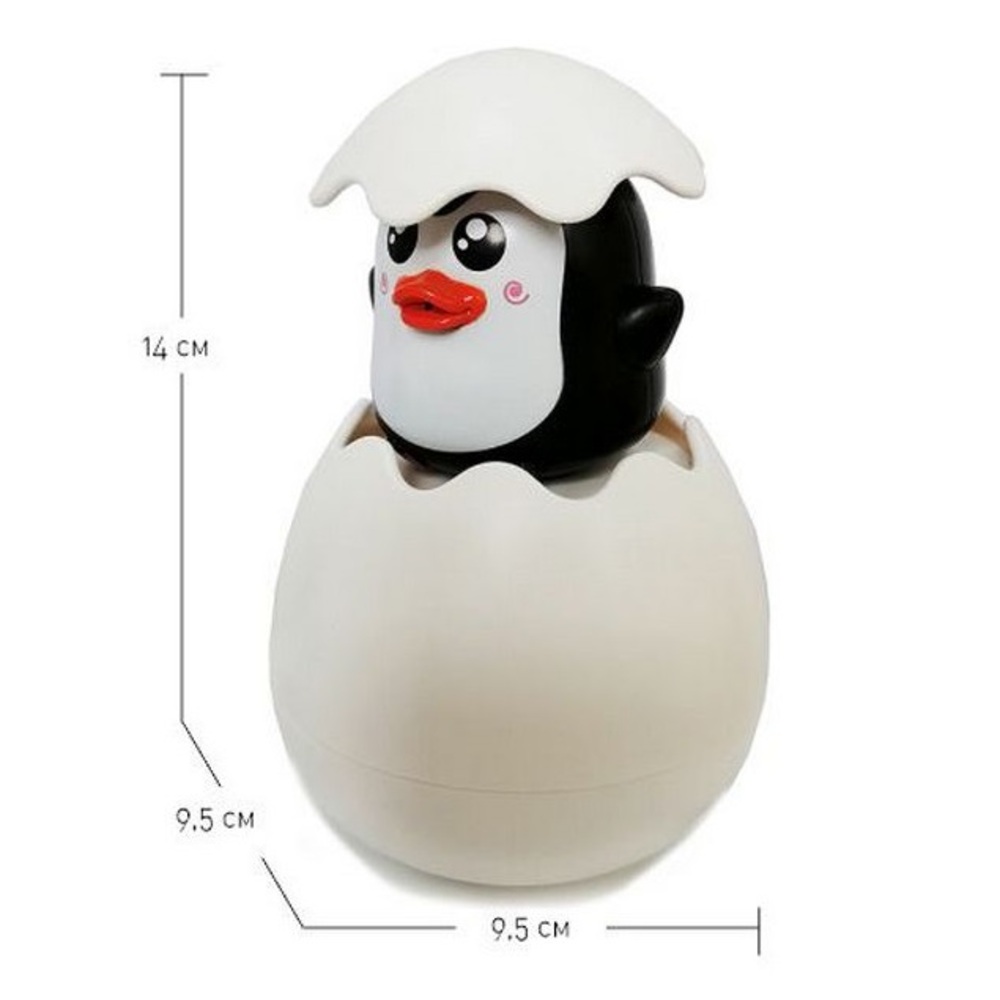 Игрушка для ванной S+S Лейка Яйцо с пингвином в пакете - фото 3