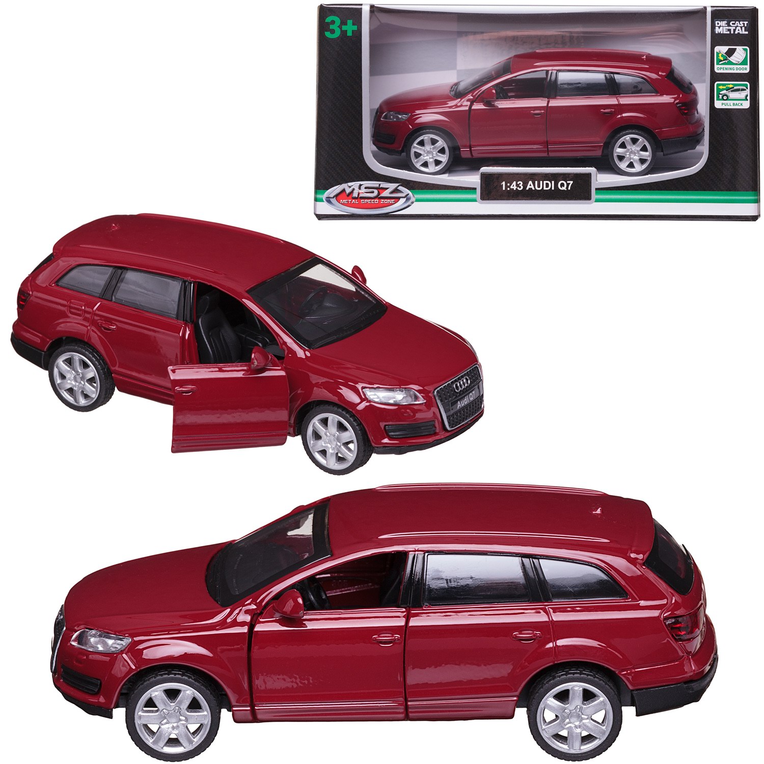 Автомобиль Abtoys Audi MSZ 1:43 инерционный красный WE-15946R - фото 1