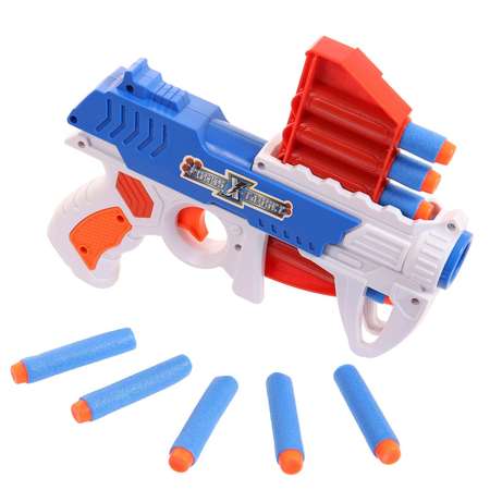 Оружие игровое Junfa тир электромеханический с бластером мягкими пулями и 7 мишенями