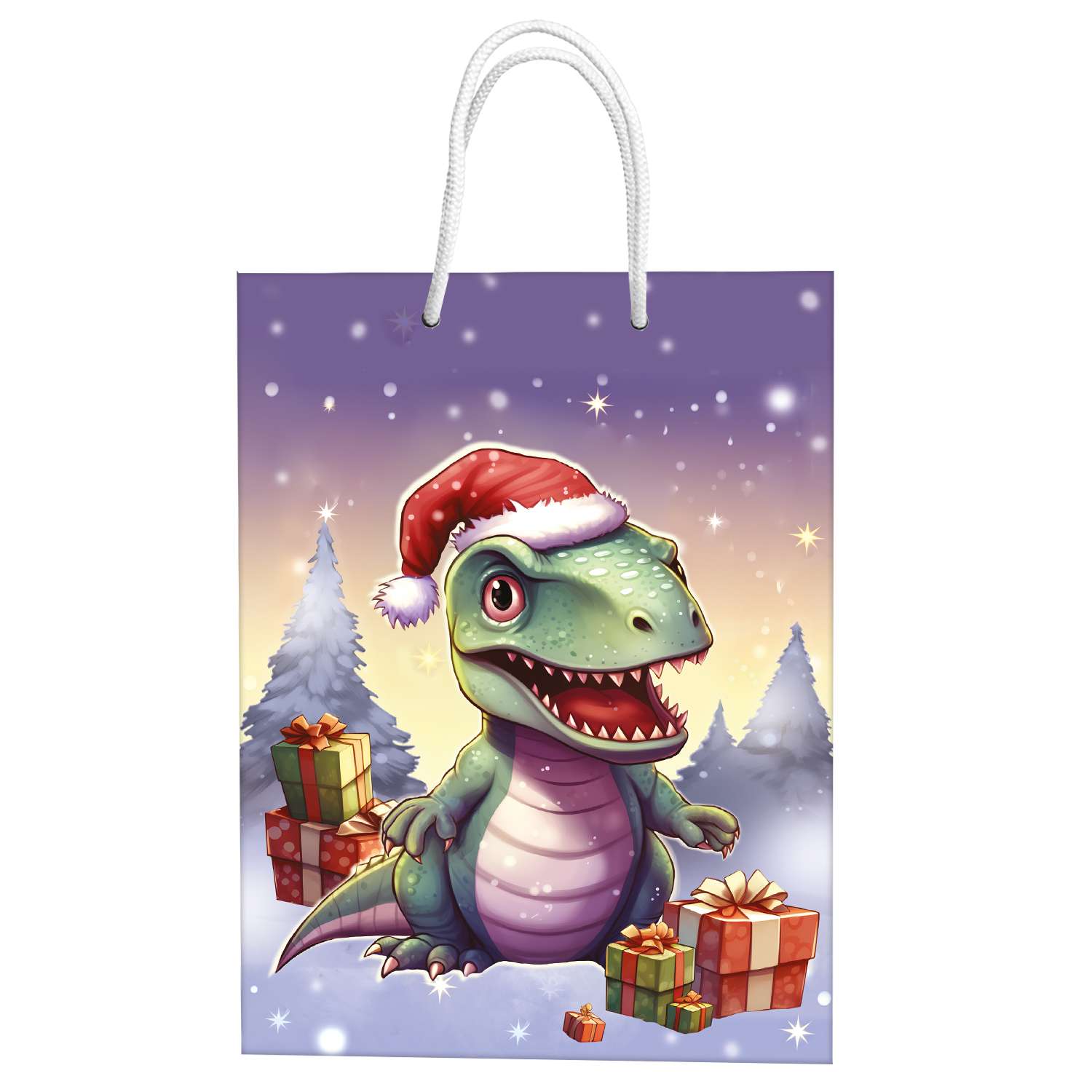 Пакет подарочный ND Play Динозаврик с подарками 22*31*10 см - фото 1