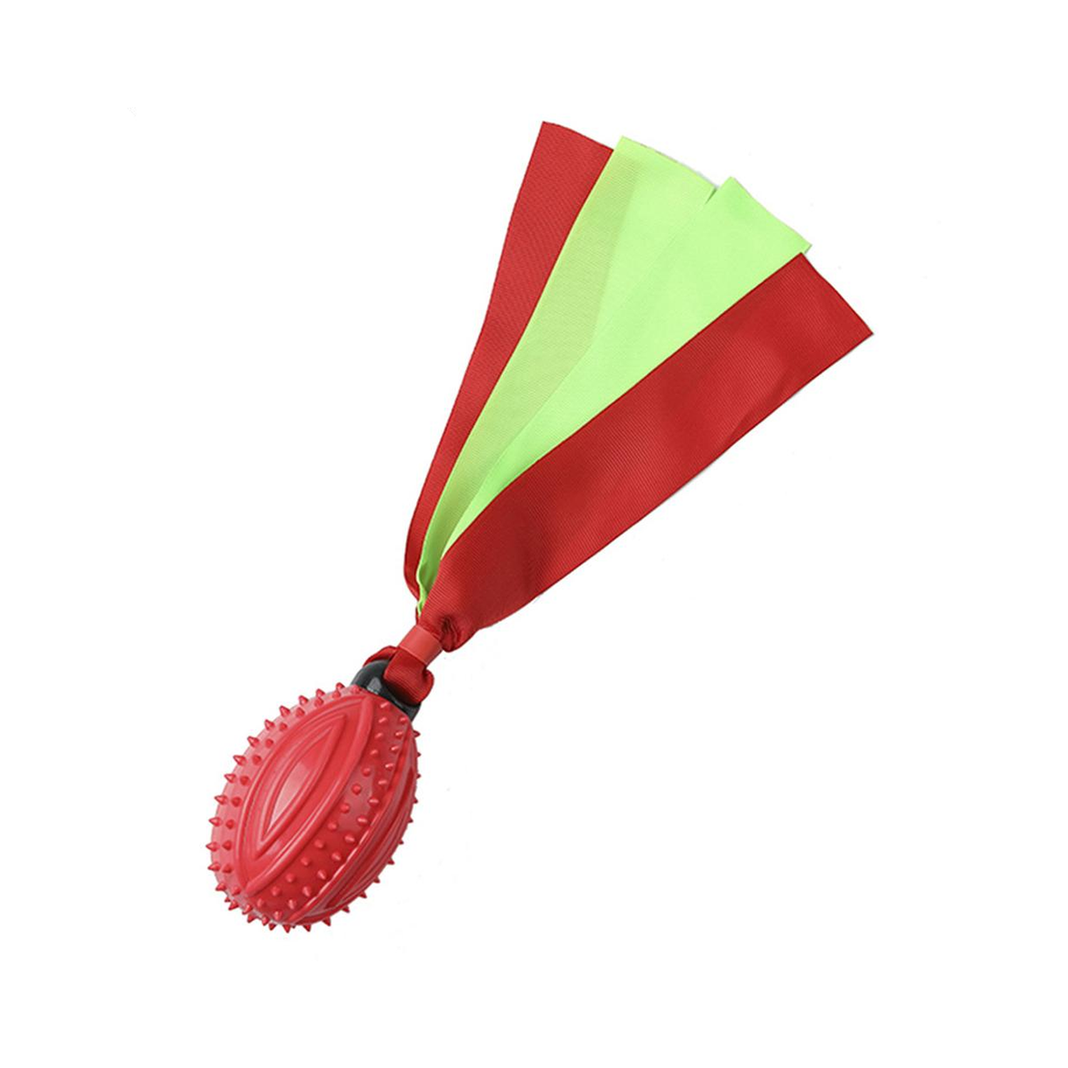 Игрушка для животных NPOSS Мяч с лентами красный - фото 1