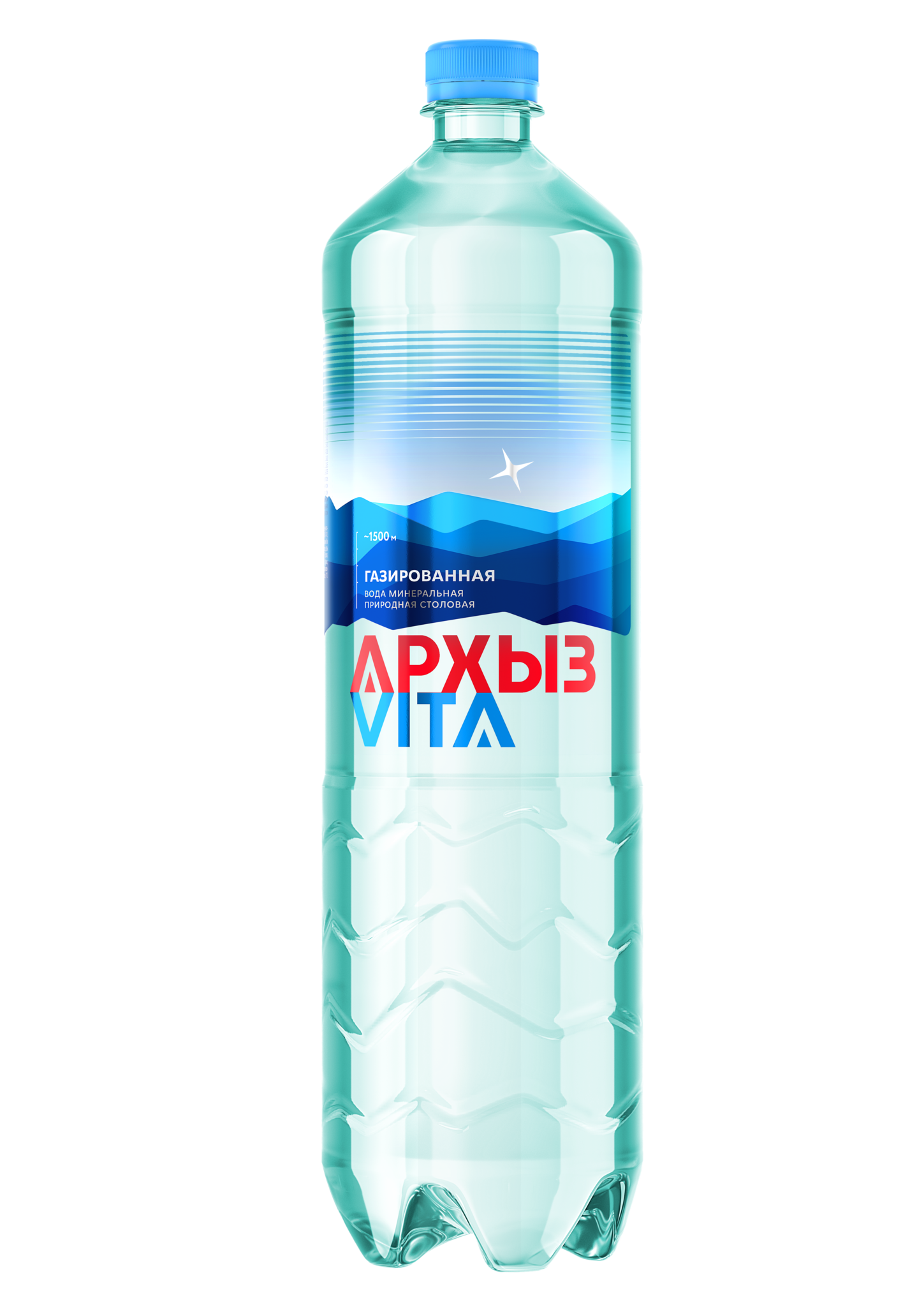 Минеральная вода Архыз 1.5 л газированная пэт - фото 1