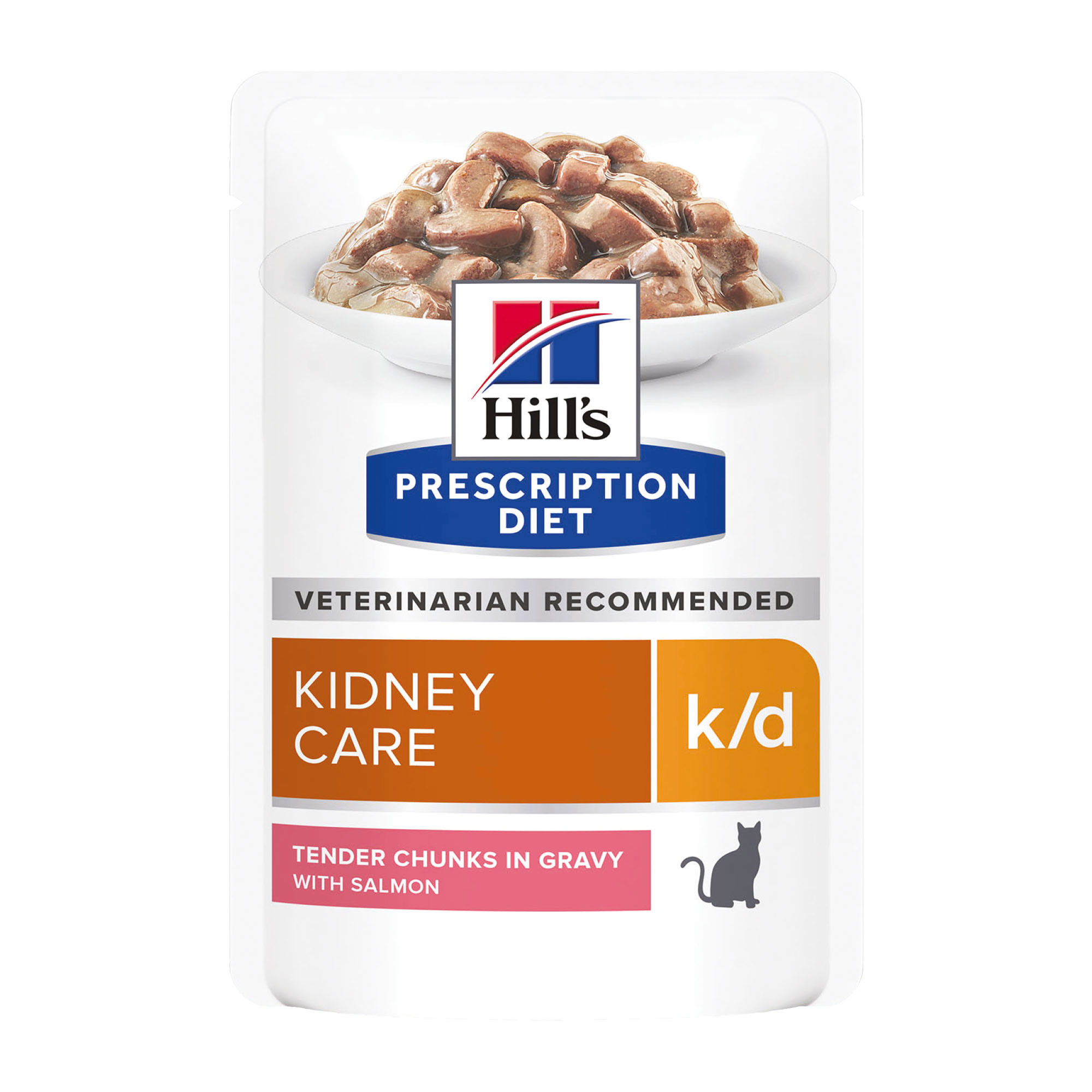 Корм для кошек HILLS 85г Prescription Diet k/d Kidney Care для здоровья  почек с лососем пауч